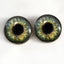 Olive Green Human Inspired Sew-On Button Glass Eyes - Prismatic Fiber Arts
