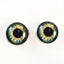 Olive Green Human Inspired Sew-On Button Glass Eyes - Prismatic Fiber Arts