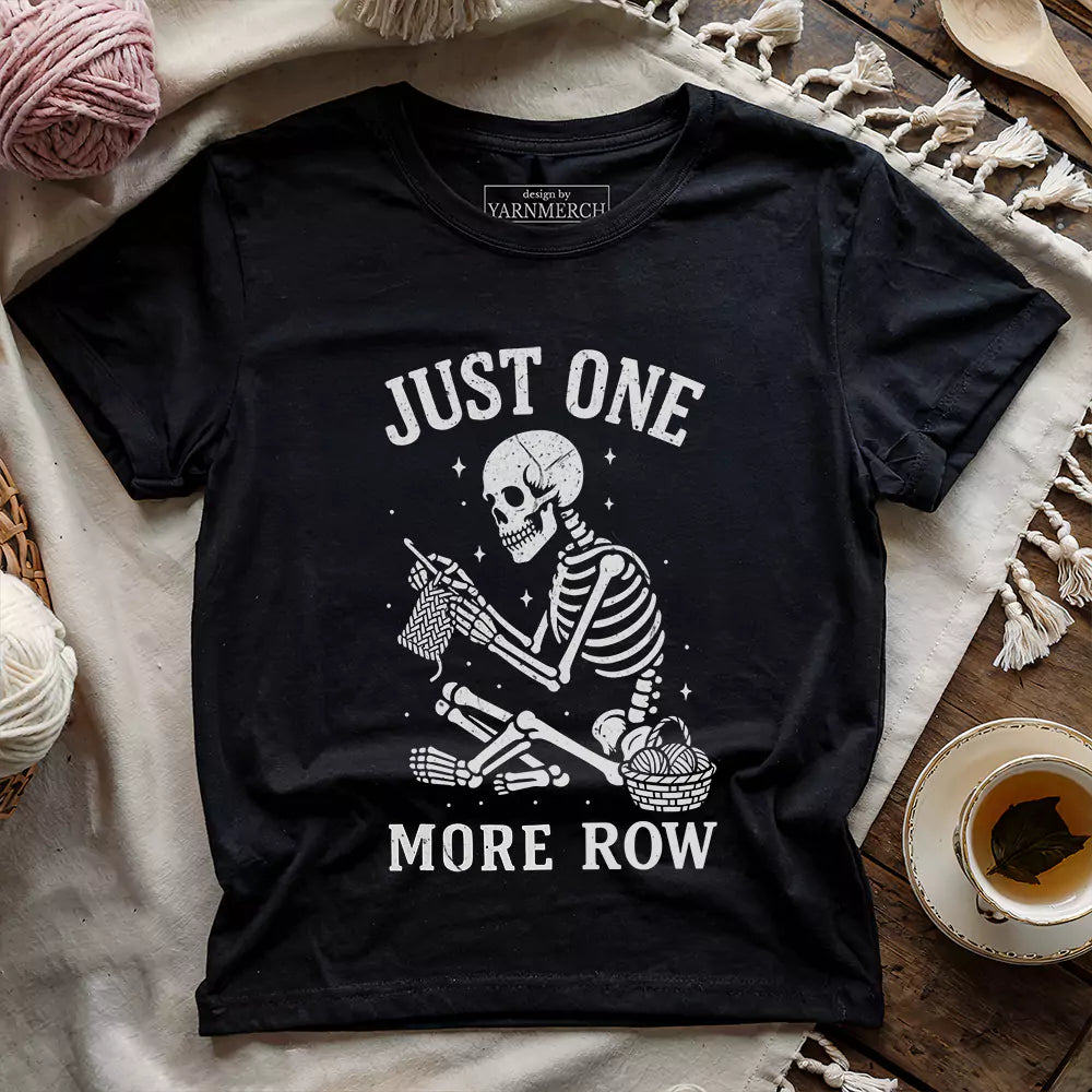 One More Row Skeleton T-shirt - Prismatic Fiber Arts