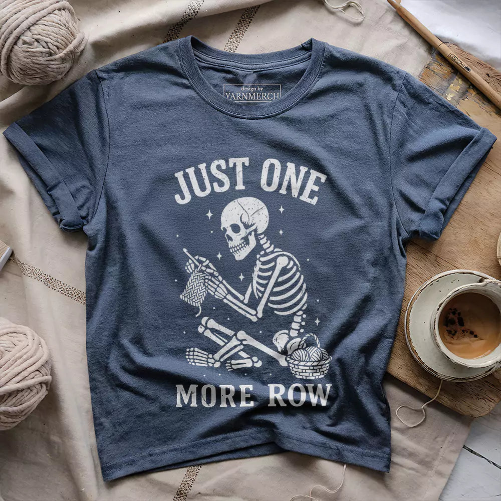 One More Row Skeleton T-shirt - Prismatic Fiber Arts