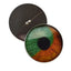 Orange and Green Human Sew-On Button Glass Eyes - Prismatic Fiber Arts