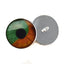 Orange and Green Human Sew-On Button Glass Eyes - Prismatic Fiber Arts
