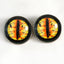 Orange and Yellow Dragon Sew-On Button Glass Eyes - Prismatic Fiber Arts