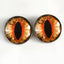 Orange Cat Dragon Sew-On Button Glass Eyes - Prismatic Fiber Arts