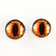 Orange Cat Dragon Sew-On Button Glass Eyes - Prismatic Fiber Arts