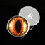 Orange Cat Dragon Sew-On Button Glass Eyes - Prismatic Fiber Arts