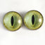 Pale Yellow Cat Sew-On Button Glass Eyes - Prismatic Fiber Arts