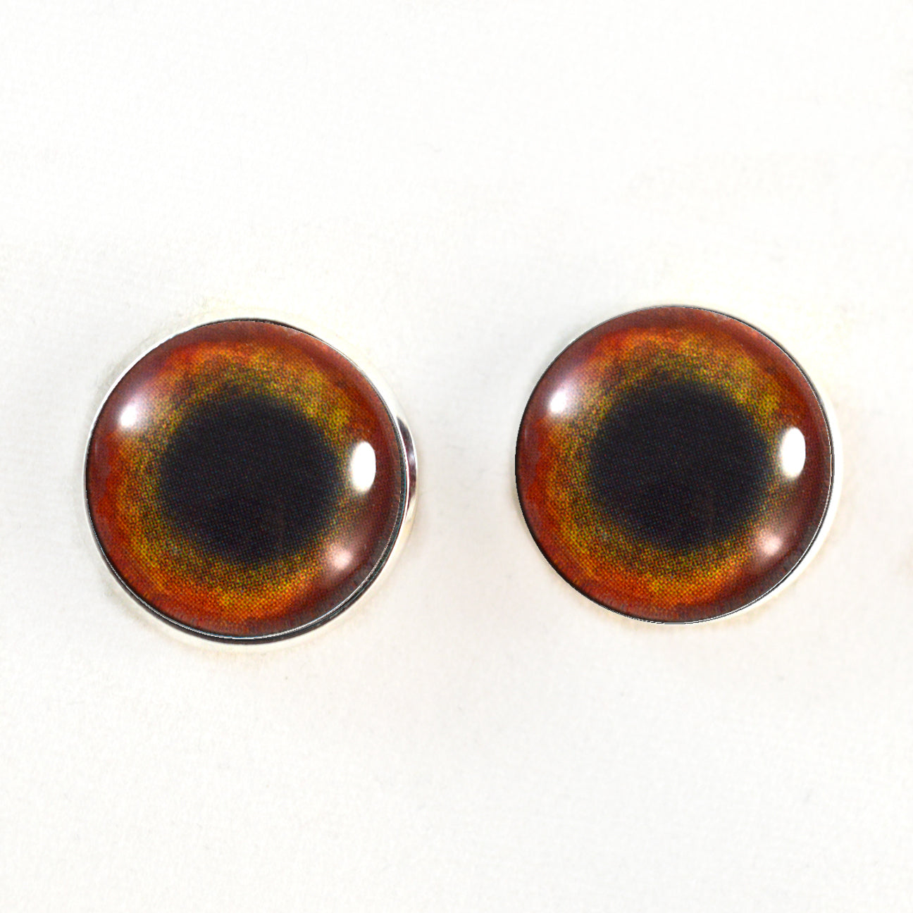 Red Parrot Sew-On Button Glass Eyes - Prismatic Fiber Arts