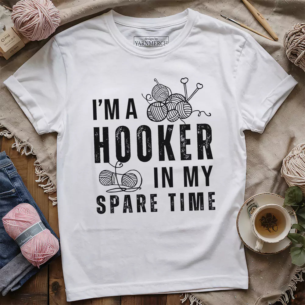 Part-time Hooker T-shirt - Prismatic Fiber Arts