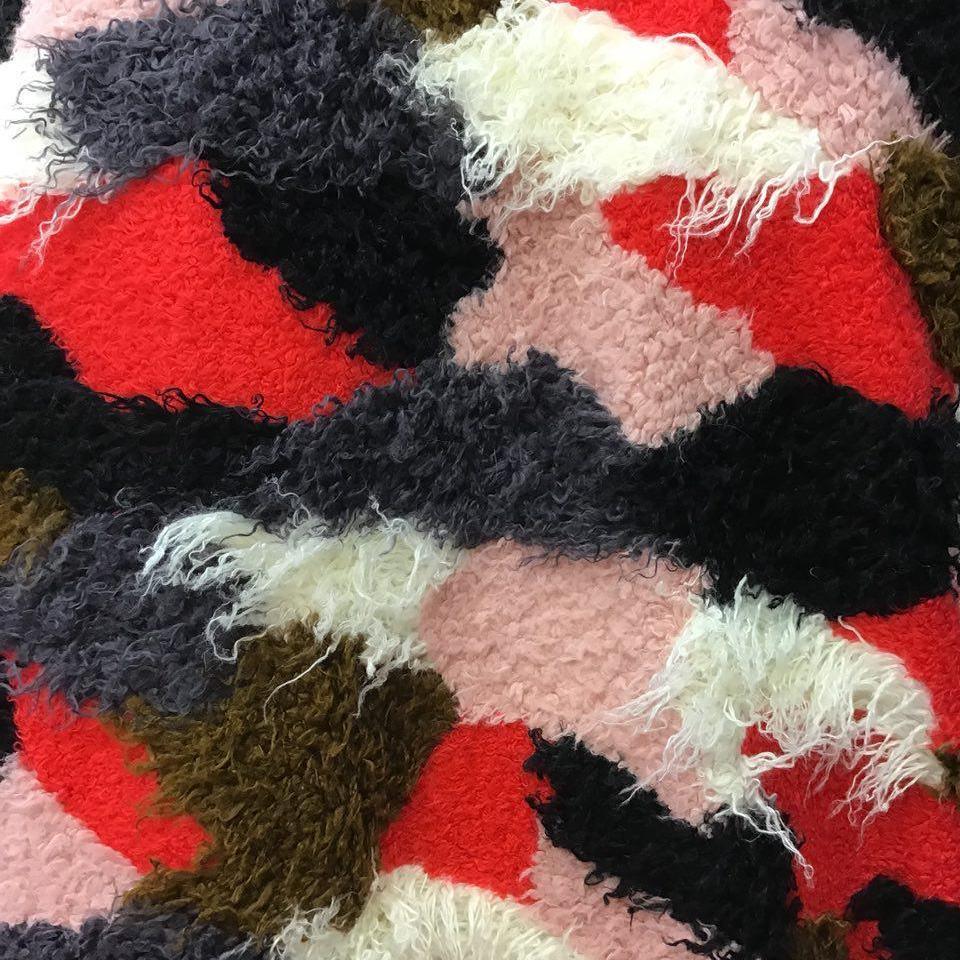 Curly Multicolor Patchwork Long Pile Faux Fur Fabric - Prismatic Fiber Arts