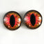 Pink and Brown Cat Dragon Sew-On Button Glass Eyes - Prismatic Fiber Arts