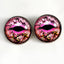 Pink Lizard Sew-On Button Glass Eyes - Prismatic Fiber Arts