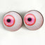 Side Glance Pink Albino Sew-On Button Glass Eyes - Prismatic Fiber Arts