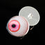 Side Glance Pink Albino Sew-On Button Glass Eyes - Prismatic Fiber Arts