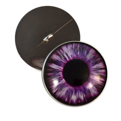 Purple Succubus Demon Sew-On Button Glass Eyes - Prismatic Fiber Arts