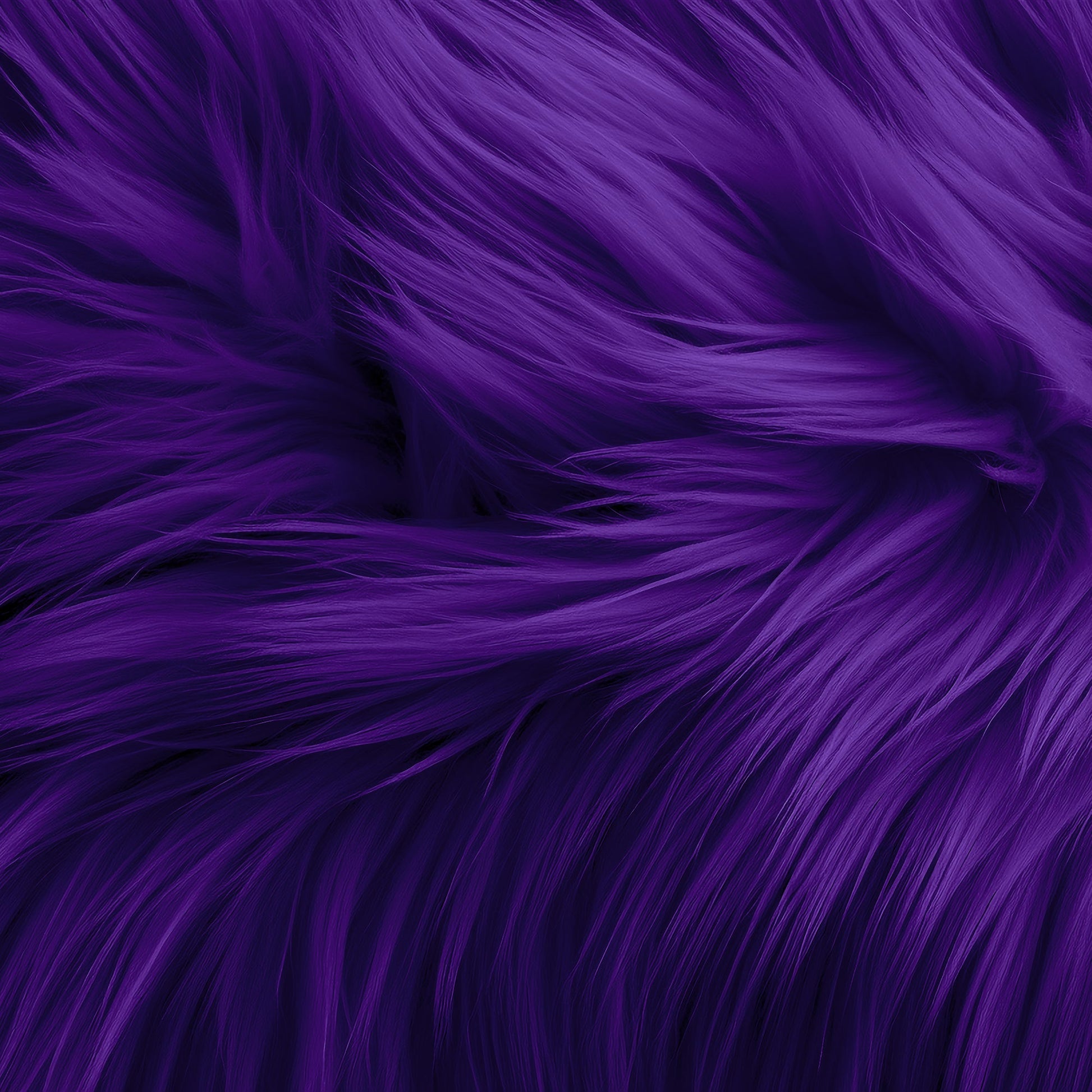 Round Shaggy Faux Fur Fabric - 48 inches Diameter - Circular Fluffy Faux Fur for Home Decor - Prismatic Fiber Arts
