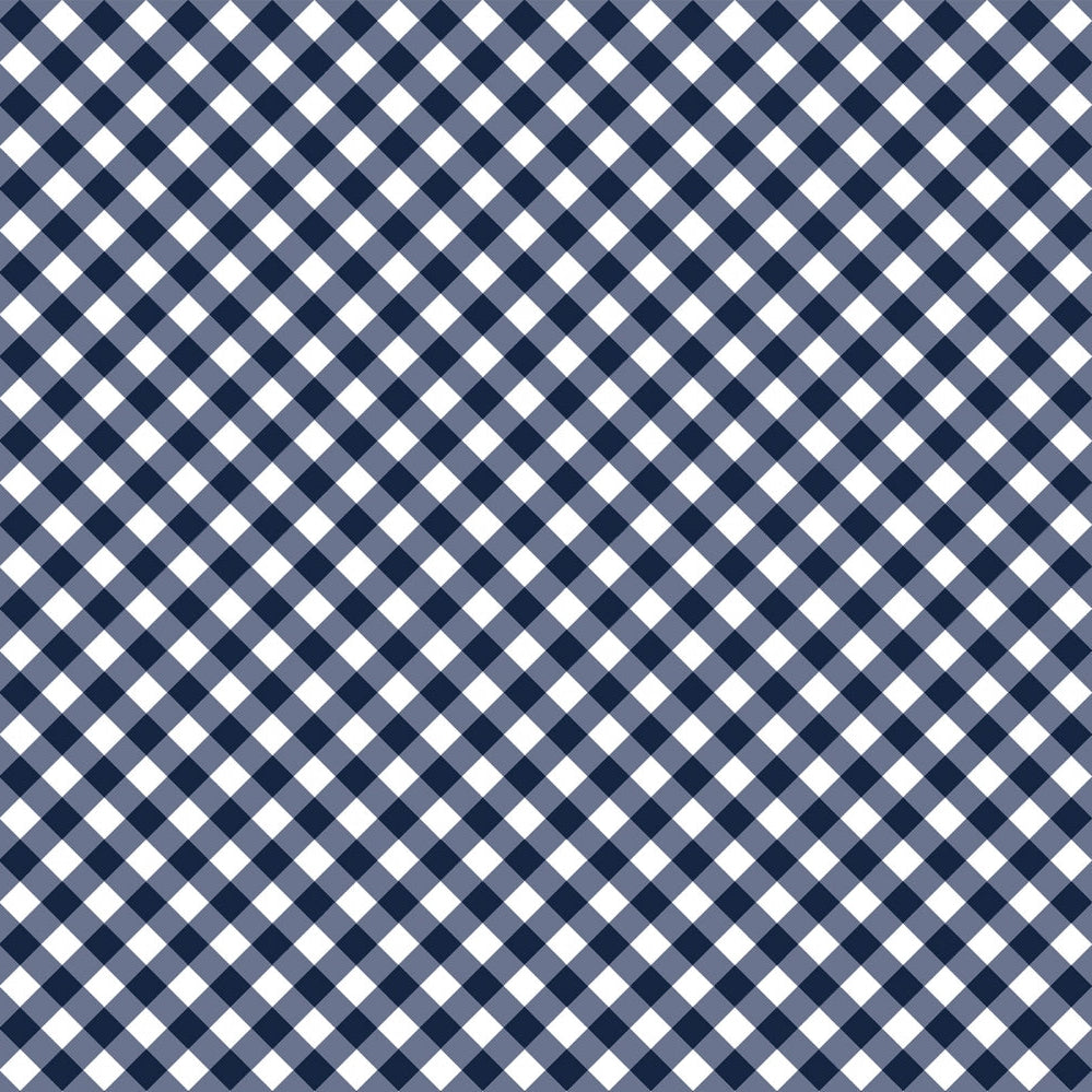 Barely Basics Gingham Quilting Cuddle Navy Fabric Per Yard - Prismatic Fiber Arts
