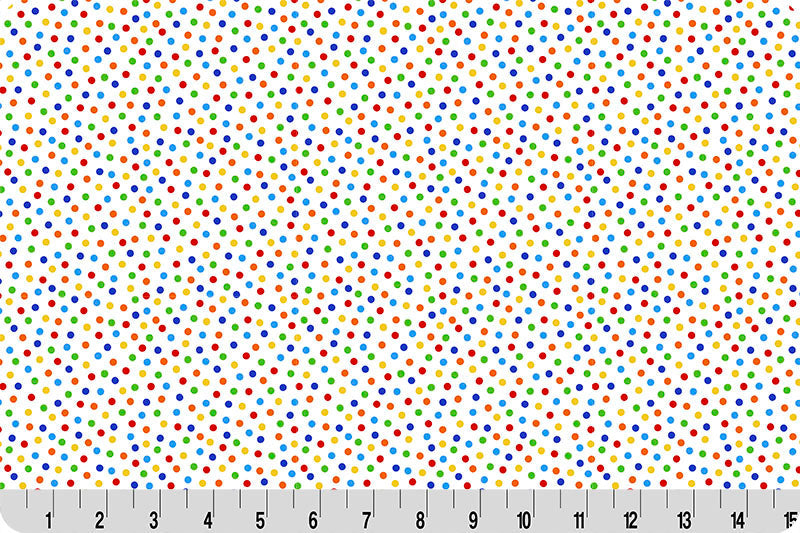 Barely Basics Lots a Dots Quilting Cuddle Rainbow Fabric Per Yard - Prismatic Fiber Arts