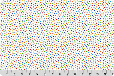 Barely Basics Lots a Dots Quilting Cuddle Rainbow Fabric Per Yard - Prismatic Fiber Arts