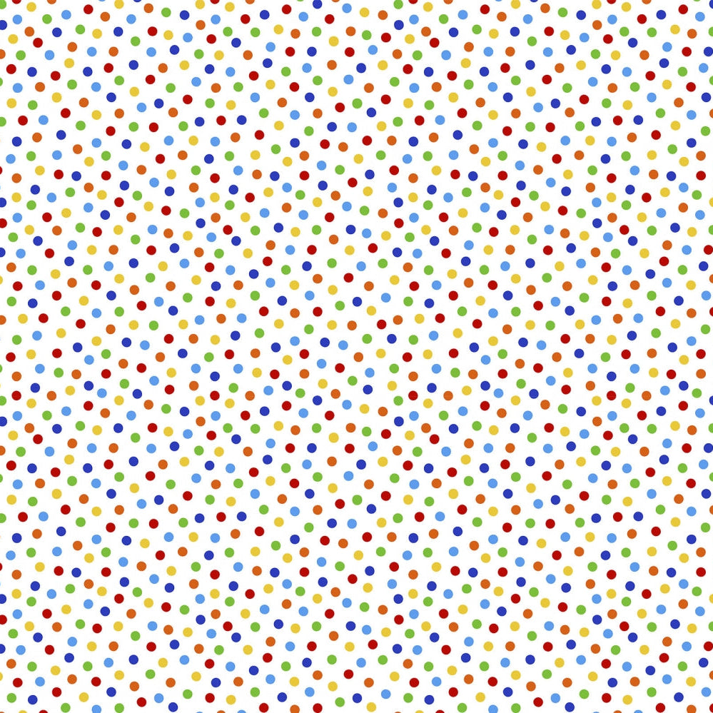 Barely Basics Lots a Dots Quilting Cuddle Rainbow Fabric Per Yard - Prismatic Fiber Arts