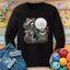 Racoon & Yarn Ball Long Sleeve T-shirt - Prismatic Fiber Arts