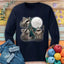 Racoon & Yarn Ball Long Sleeve T-shirt - Prismatic Fiber Arts