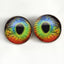 Rainbow Lizard Reptile Inspired Sew-On Button Glass Eyes - Prismatic Fiber Arts