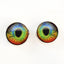 Rainbow Lizard Reptile Inspired Sew-On Button Glass Eyes - Prismatic Fiber Arts