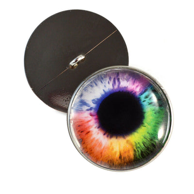 Rainbow Sew-On Button Glass Eyes - Prismatic Fiber Arts