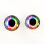 Rainbow Sew-On Button Glass Eyes - Prismatic Fiber Arts