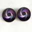 Rainbow Spiral Galaxy Sew-On Button Glass Eyes - Prismatic Fiber Arts