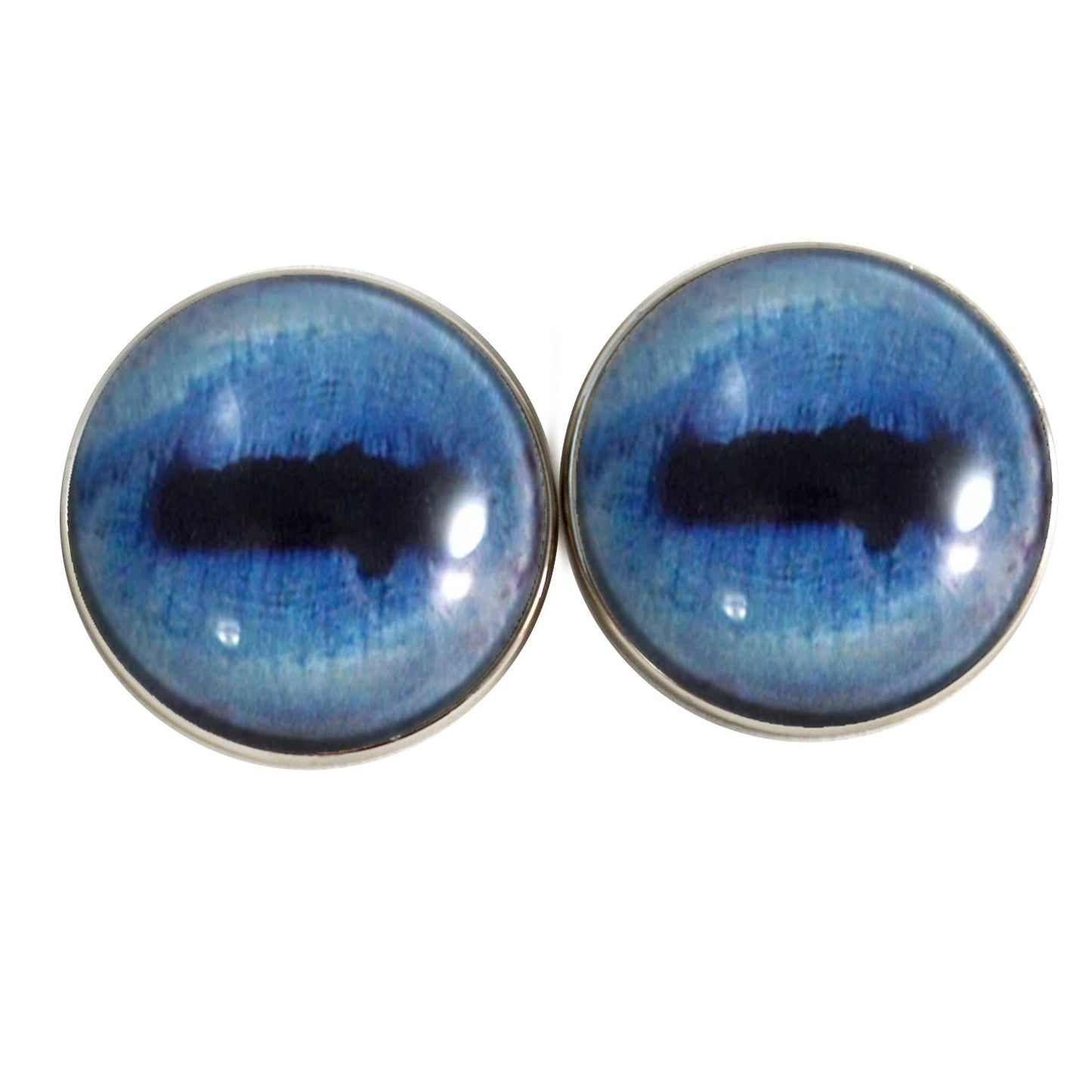 Blue Goat Sew-On Button Glass Eyes - Prismatic Fiber Arts