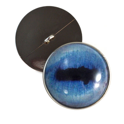 Blue Goat Sew-On Button Glass Eyes - Prismatic Fiber Arts