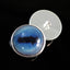 Blue Goat Sew-On Button Glass Eyes - Prismatic Fiber Arts