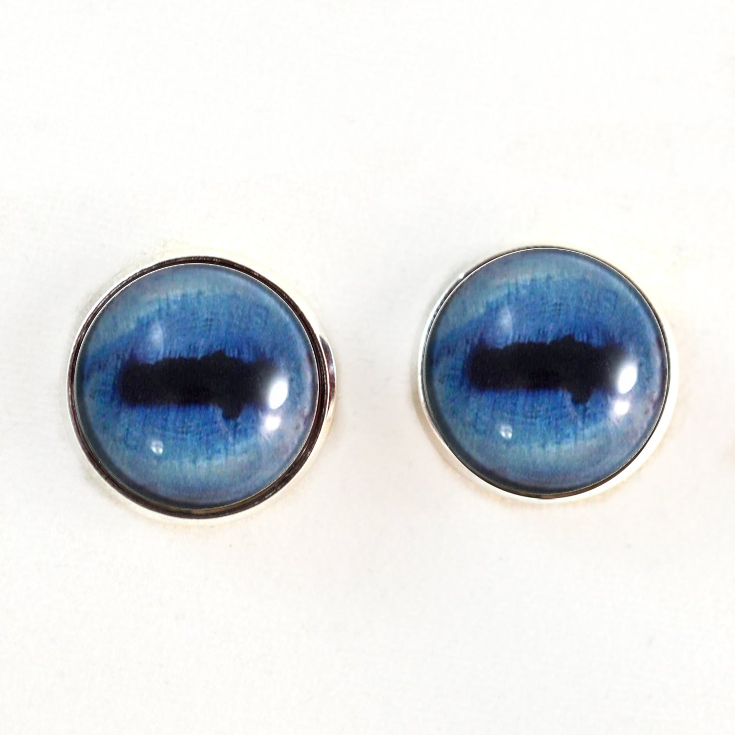 Blue Goat Sew-On Button Glass Eyes - Prismatic Fiber Arts