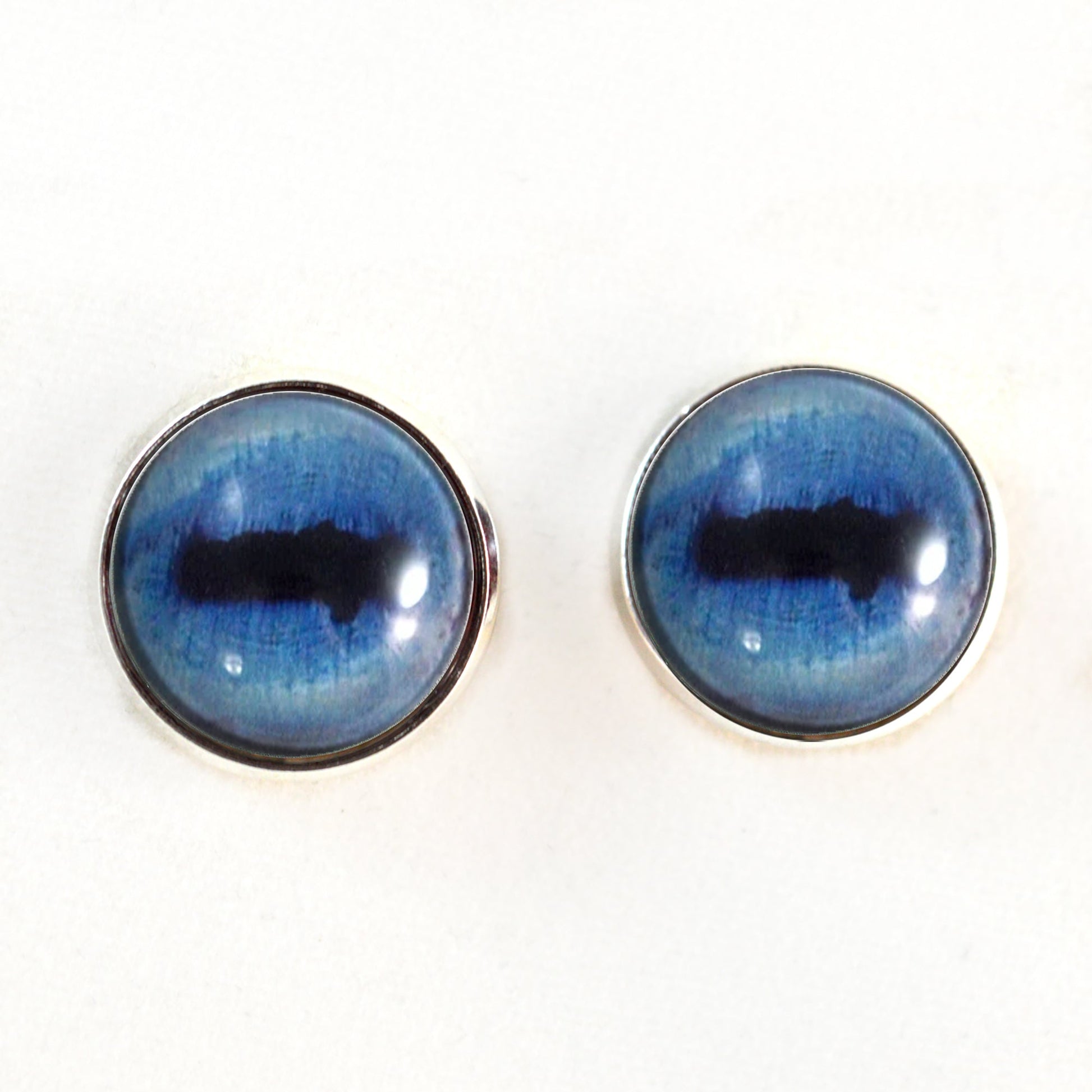 Blue Goat Sew-On Button Glass Eyes - Prismatic Fiber Arts