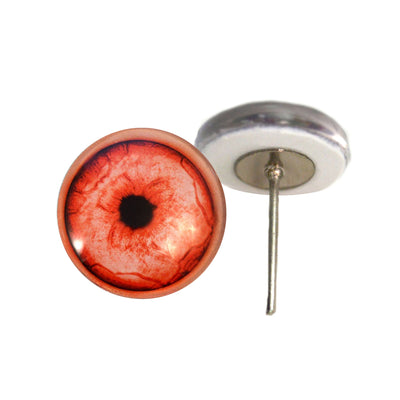 Red Albino Werewolf Glass Eyes on Wire Pin Posts