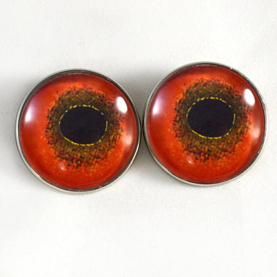 Red Bird Sew-On Button Glass Eyes - Prismatic Fiber Arts