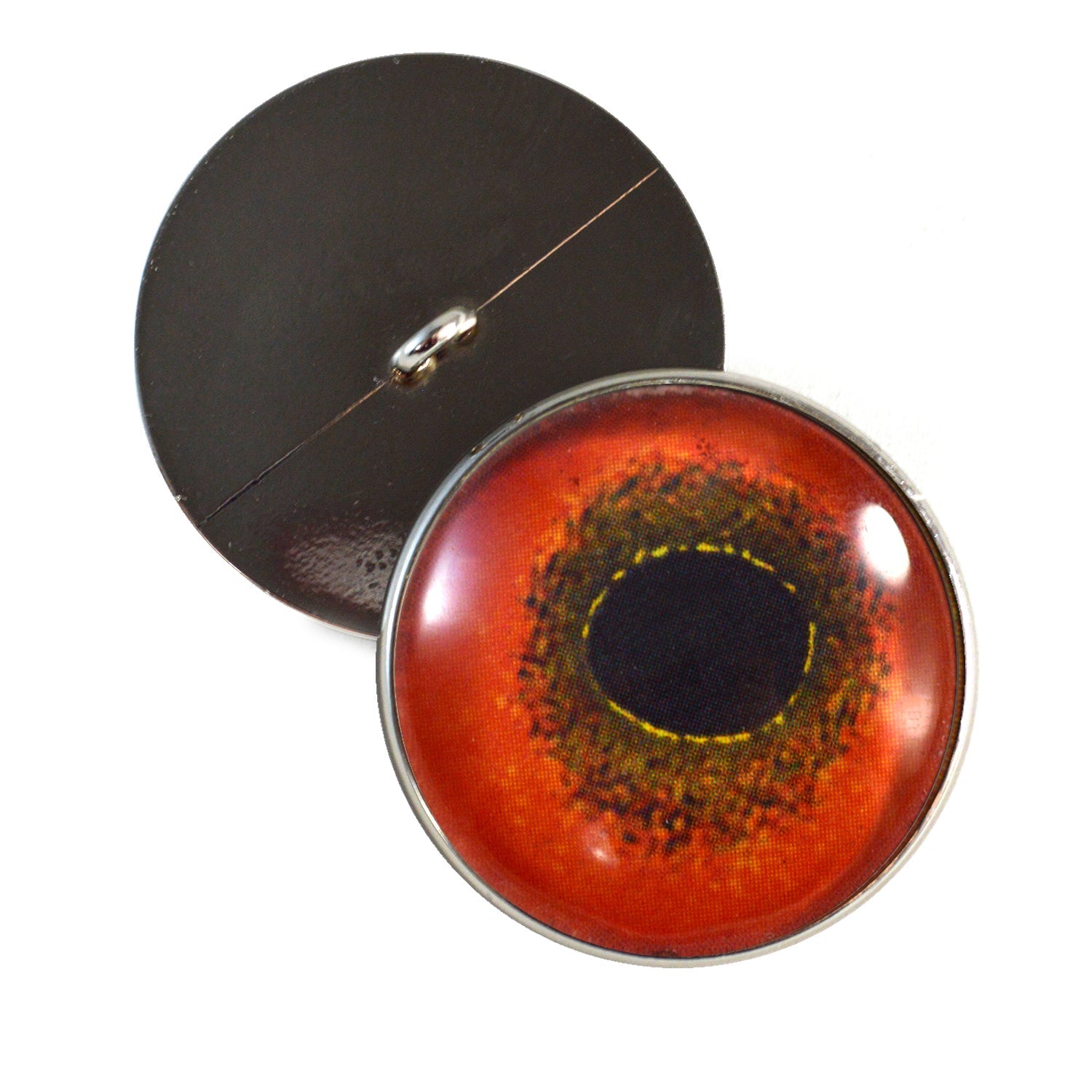 Red Bird Sew-On Button Glass Eyes - Prismatic Fiber Arts