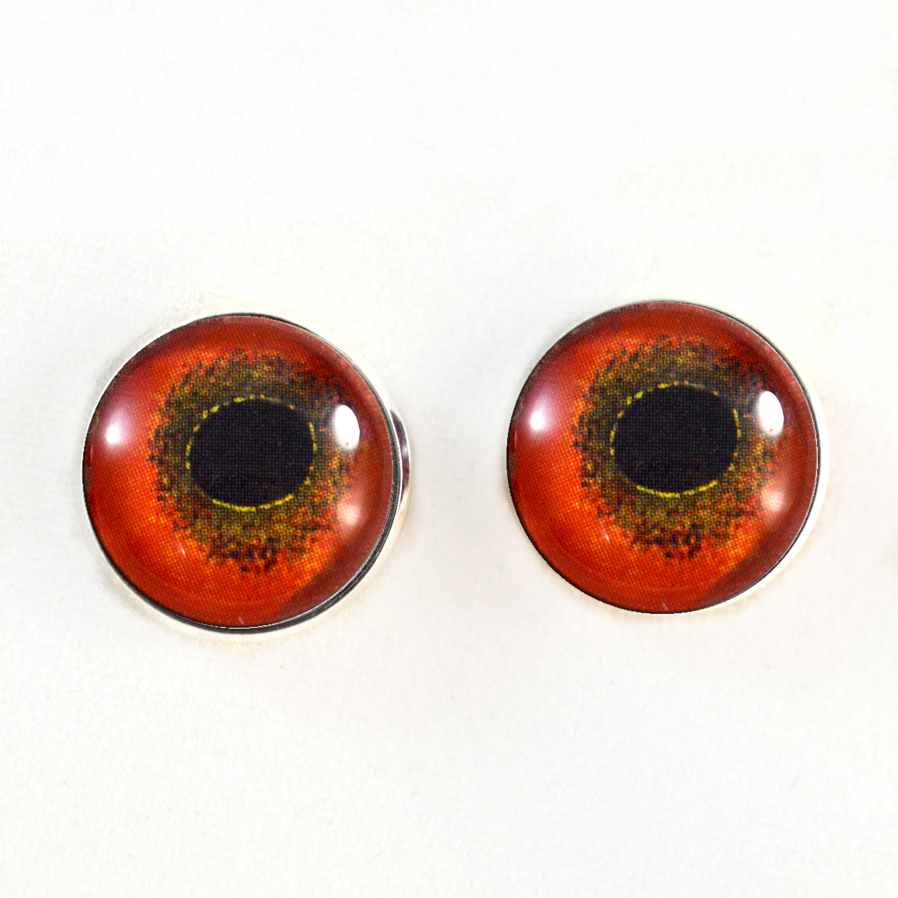 Red Bird Sew-On Button Glass Eyes - Prismatic Fiber Arts