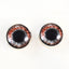 Red Black Fantasy Gothic Sew-On Button Glass Eyes - Prismatic Fiber Arts
