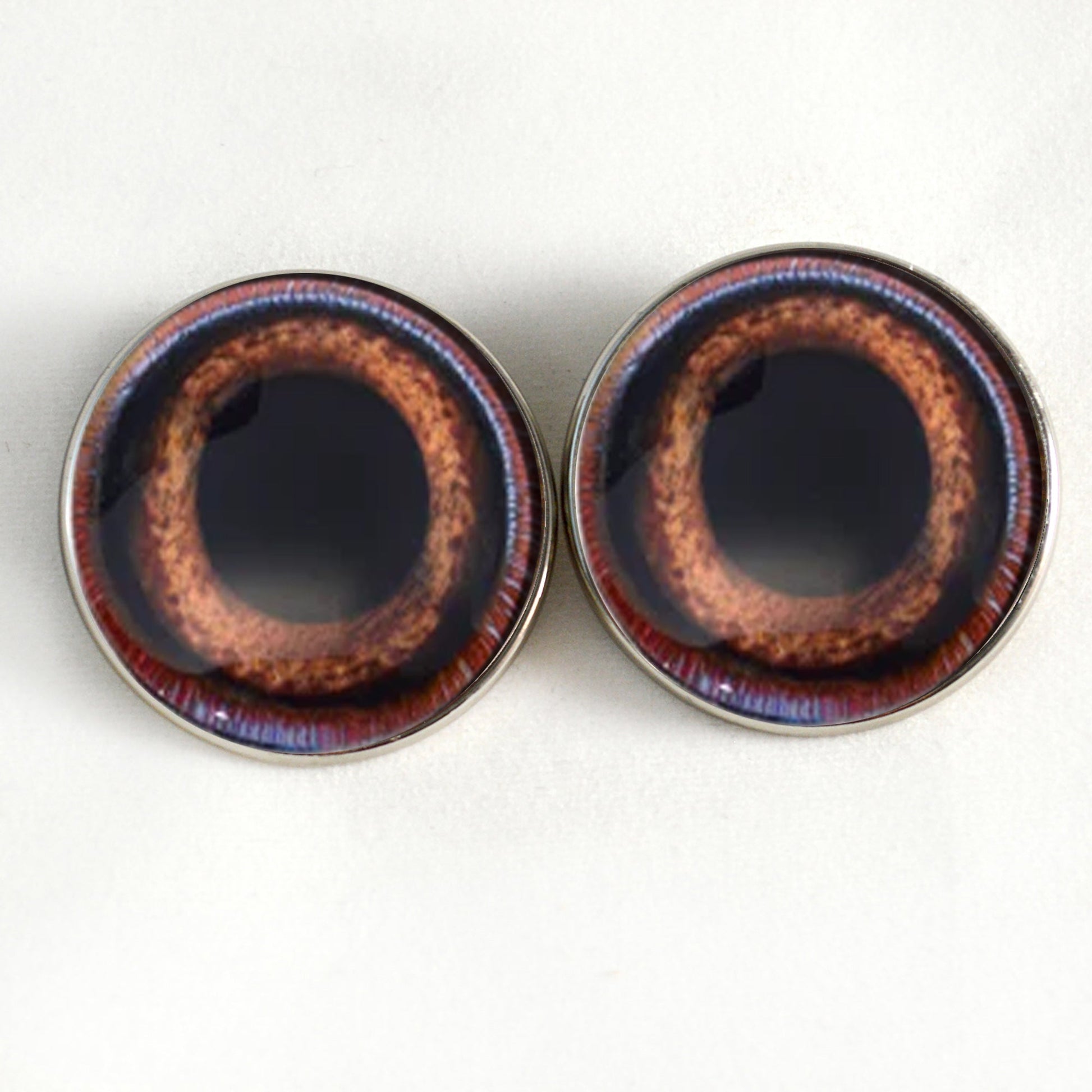 Red Cardinal Realistic Bird Inspired Sew-On Button Glass Eyes - Prismatic Fiber Arts