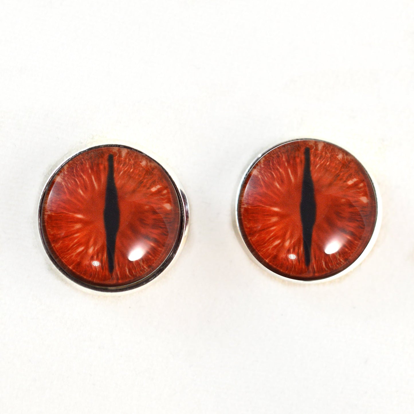 Red Dragon Sew-On Button Glass Eyes - Prismatic Fiber Arts
