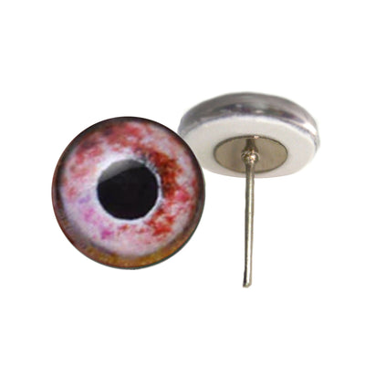 Red Box Turtle Glass Eyes on Wire Pin Posts