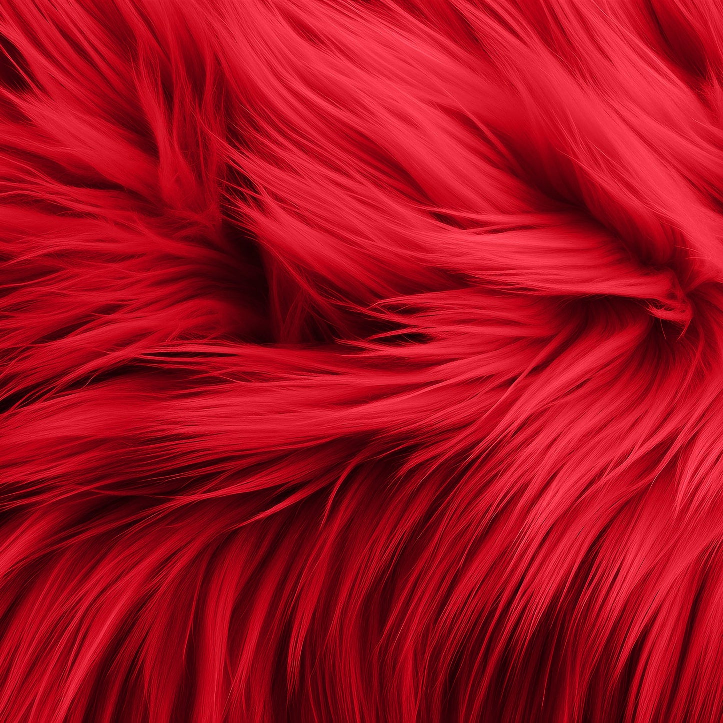 Round Shaggy Faux Fur Fabric - 48 inches Diameter - Circular Fluffy Faux Fur for Home Decor - Prismatic Fiber Arts