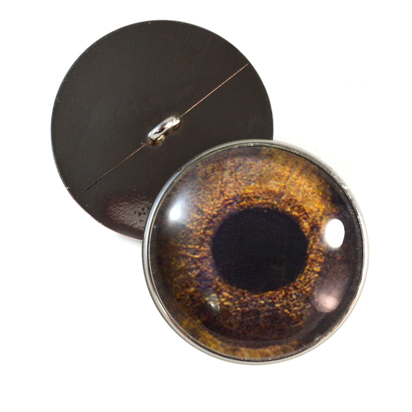 Redtail Hawk Sew-On Button Glass Eyes - Prismatic Fiber Arts