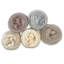 Woodland Neutrals Carded Corriedale Wool Sliver Variety Pack - Prismatic Fiber Arts