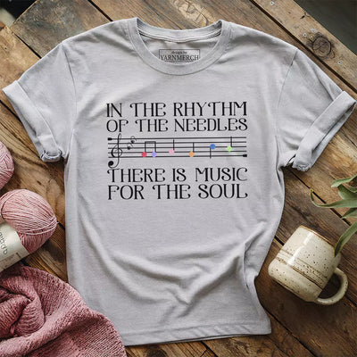 Rhythm of the Needles T-shirt - Prismatic Fiber Arts