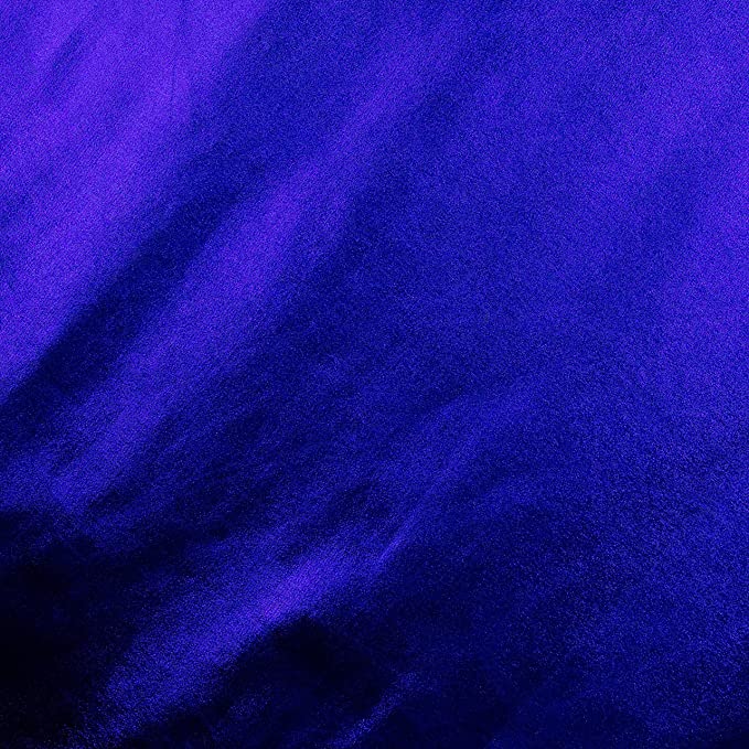 Metallic Lame Foil Spandex Knit Fabric | Royal Blue