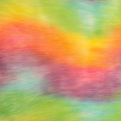 Waves Multicolor Faux Fur Fabric - Prismatic Fiber Arts